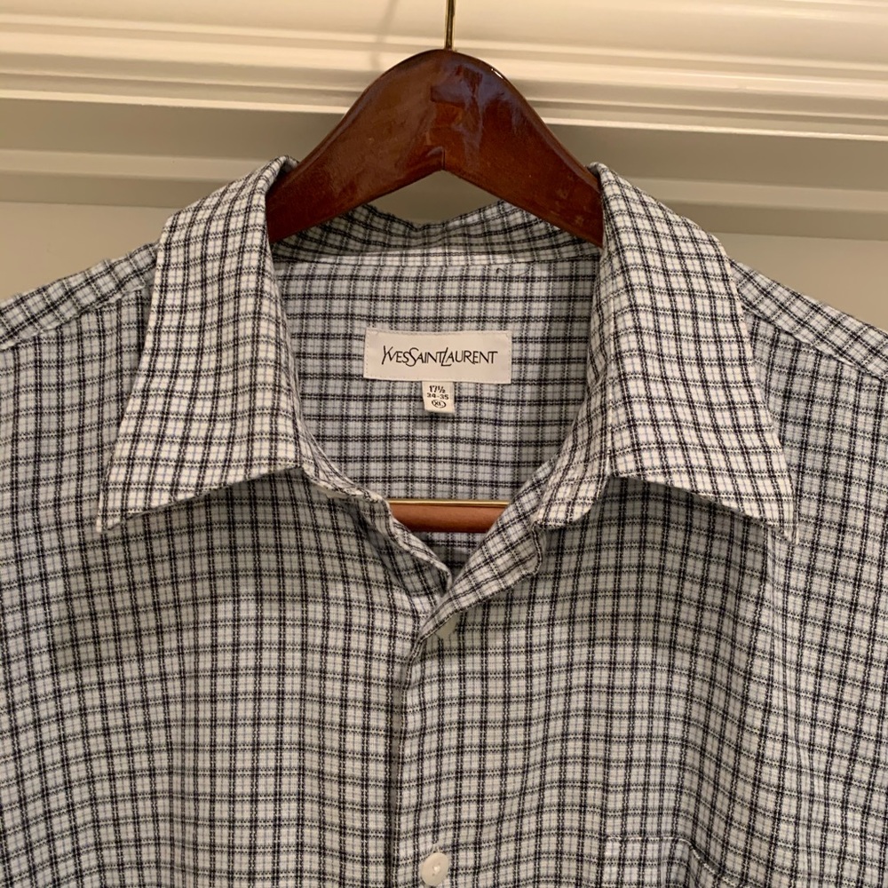 Yves Saint Laurent button down 17.5 34/35 - Picture 2 of 5
